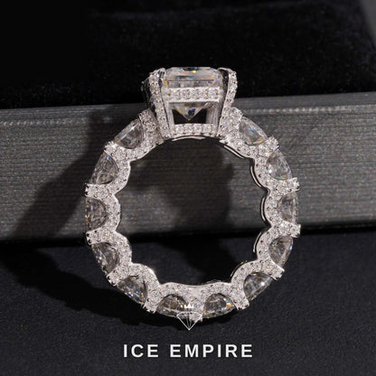 Iced Out Rose Gold Plated Moissanite Ring