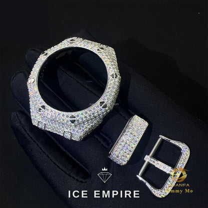 Iced Out 925 Silver Moissanite Watch