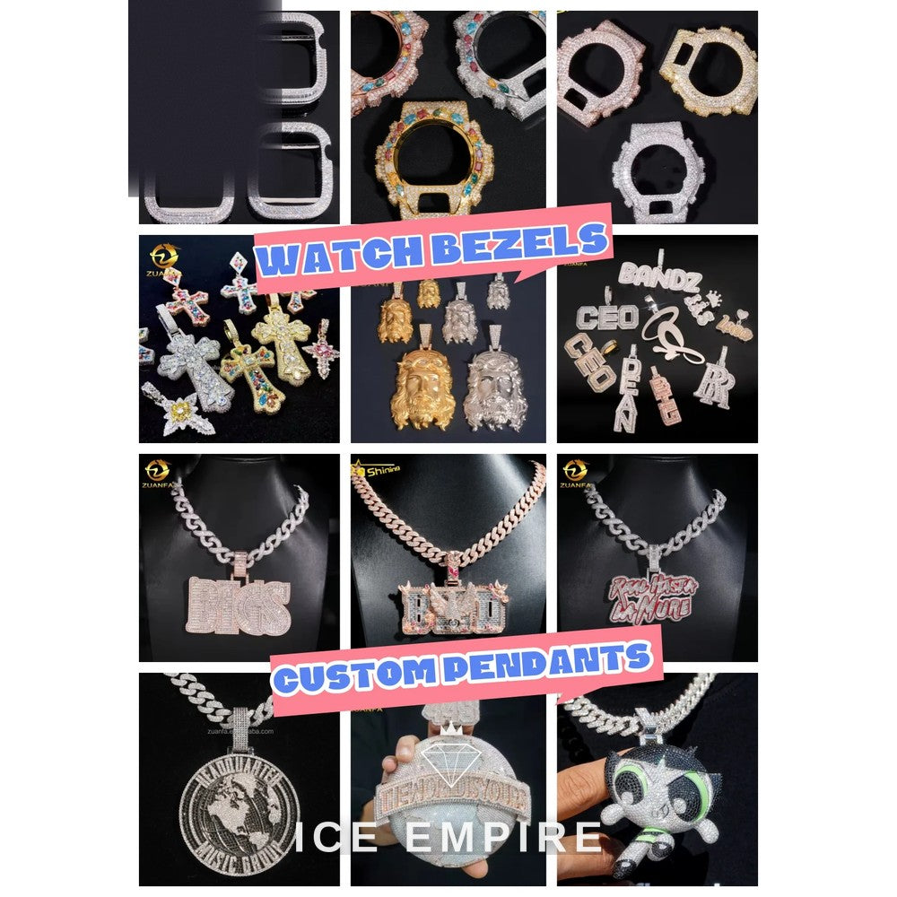 Iced Out 925 Silver Pendant