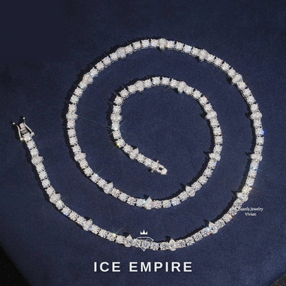 Iced Out Rose Gold Plated Moissanite Cuban Chain