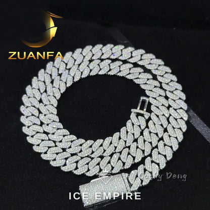 Iced Out Rose Gold Plated Moissanite Cuban Chain