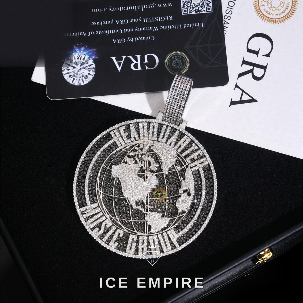 Iced Out Cross 925 Silver Pendant
