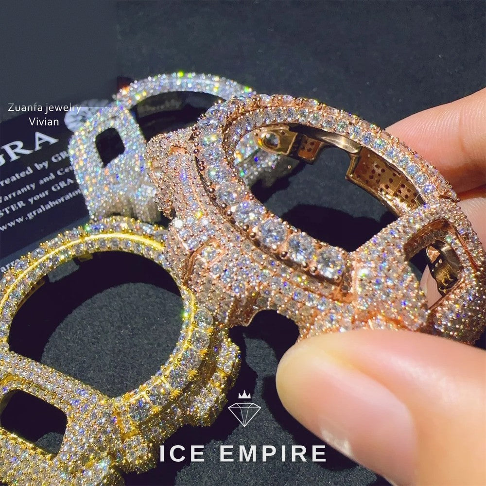 Iced Out 925 Silver Moissanite Watch