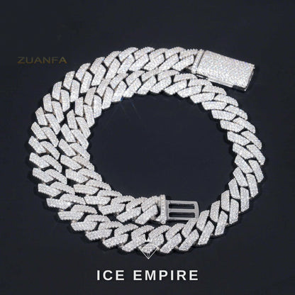 Iced Out Rose Gold Plated Moissanite Cuban Chain