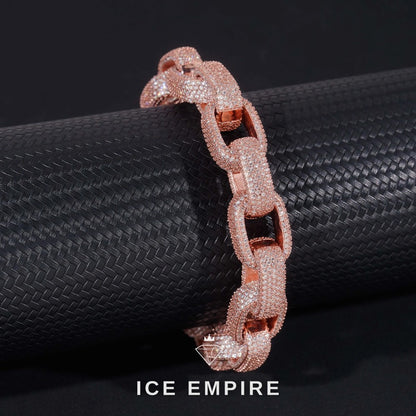 Iced Out 925 Silver Moissanite Cuban Chain