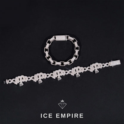 Iced Out 925 Silver Moissanite Cuban Chain