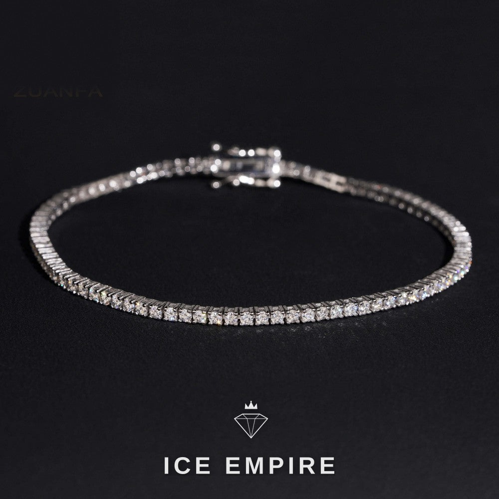 Iced Out 925 Silver Lab Grown Diamond Tennis Bracelet
