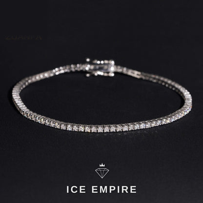 Iced Out 925 Silver Lab Grown Diamond Tennis Bracelet