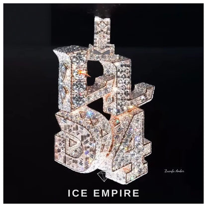 Iced Out Rose Gold Plated Moissanite Pendant