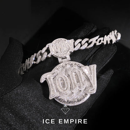 Iced Out Rose Gold Plated Pendant