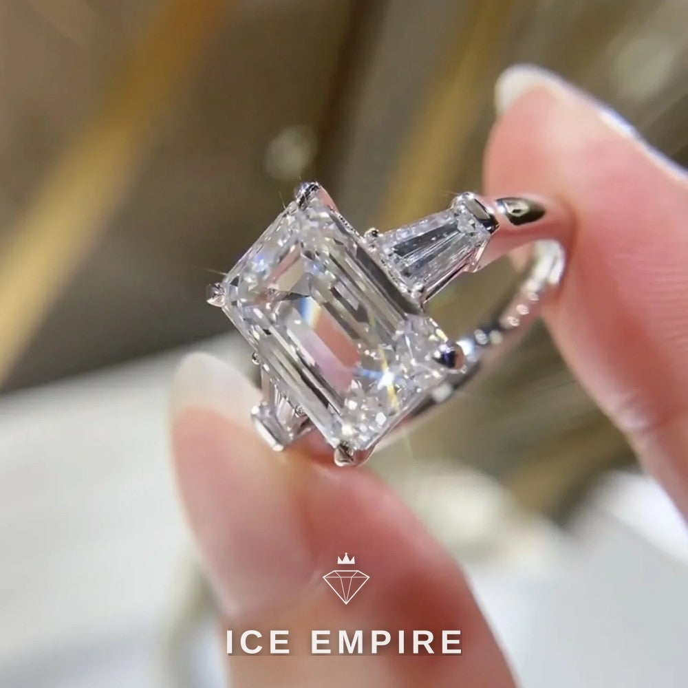 Iced Out Gold Plated Lab Grown Diamond Engagement Ring