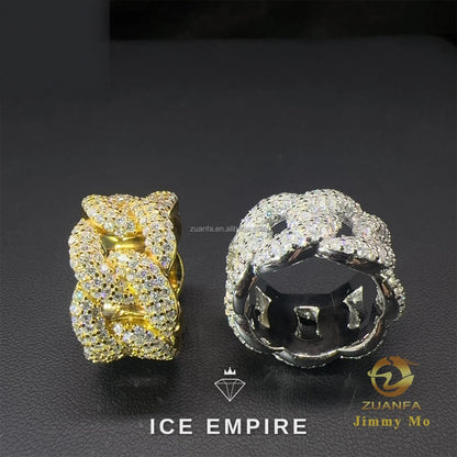 Iced Out 925 Silver Moissanite Cuban Chain