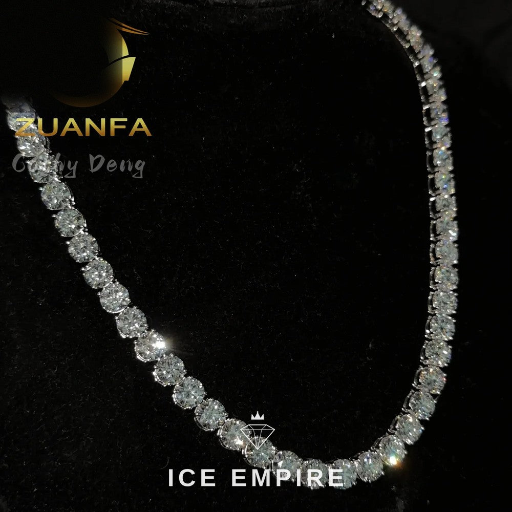 Iced Out 925 Silver Lab Grown Diamond Cuban Chain