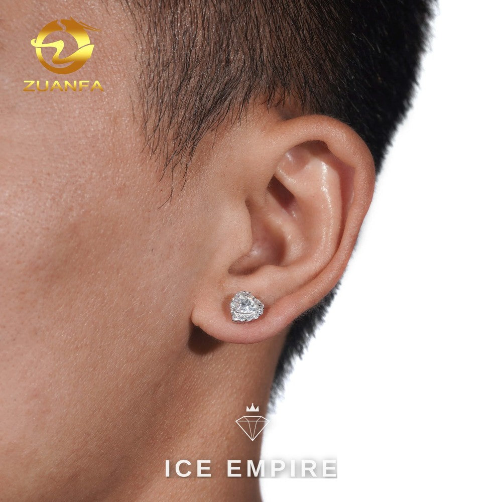 Iced Out Gold Plated Moissanite Earrings