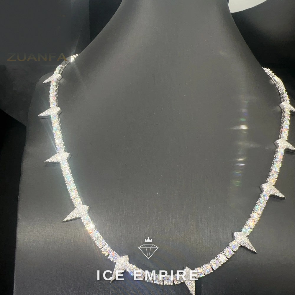 Iced Out Rose Gold Plated Moissanite Cuban Chain