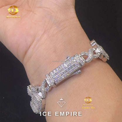 Iced Out 925 Silver Moissanite Cuban Chain