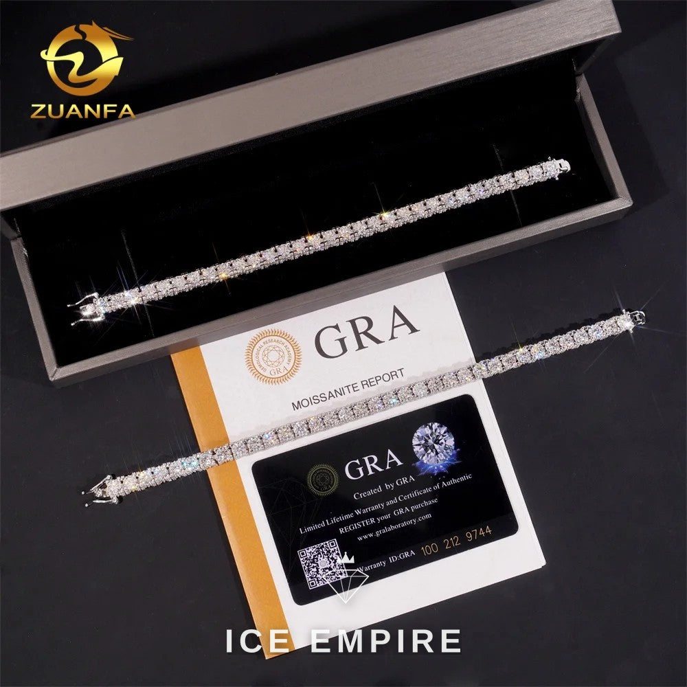 Iced Out Gold Plated Moissanite Cuban Chain