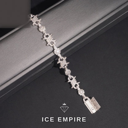 Iced Out 925 Silver Moissanite Cuban Chain