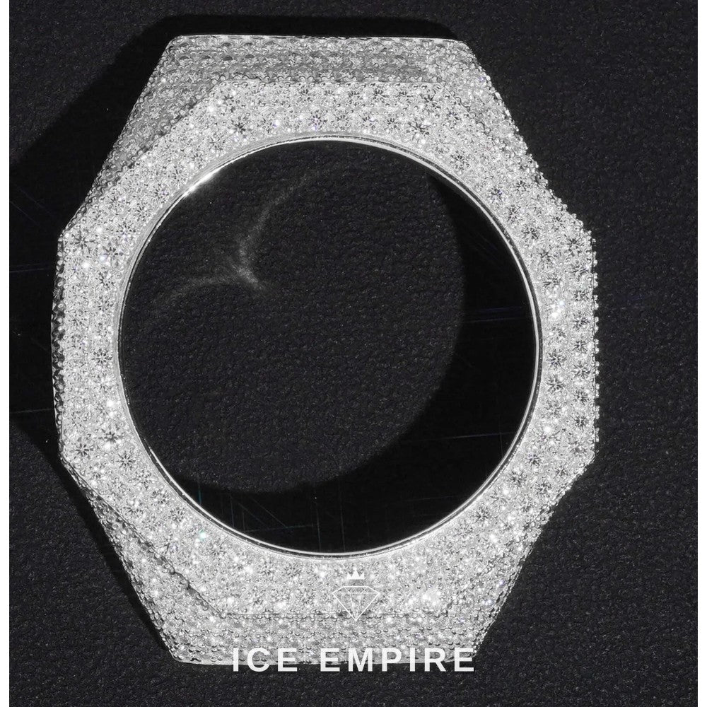 Iced Out 925 Silver Moissanite Watch