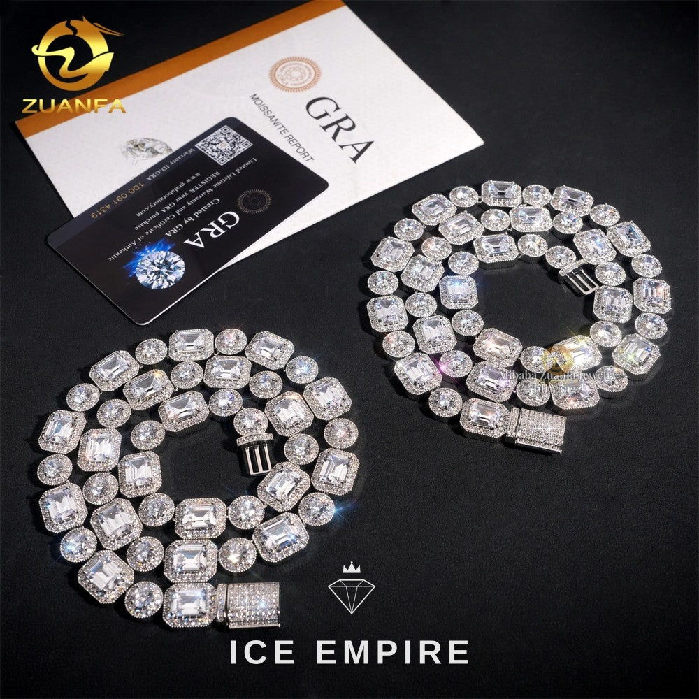 Iced Out Rose Gold Plated Moissanite Cuban Chain