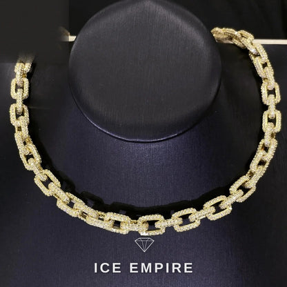 Iced Out 925 Silver Moissanite Cuban Chain