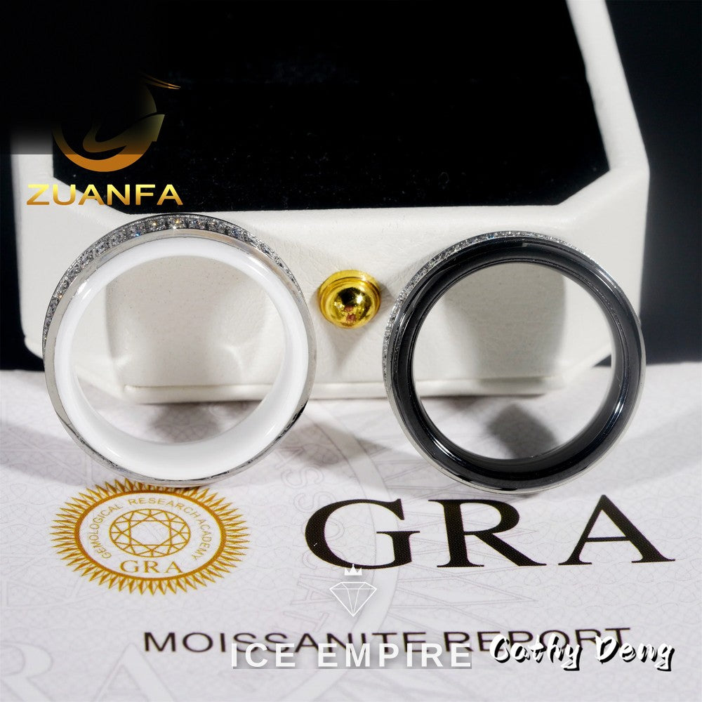 Iced Out 925 Silver Moissanite Ring