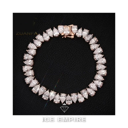 Iced Out Gold Plated Moissanite Cuban Chain
