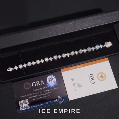 Iced Out 925 Silver Moissanite Bracelet