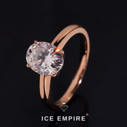 Iced Out 14K Gold Moissanite Wedding Band