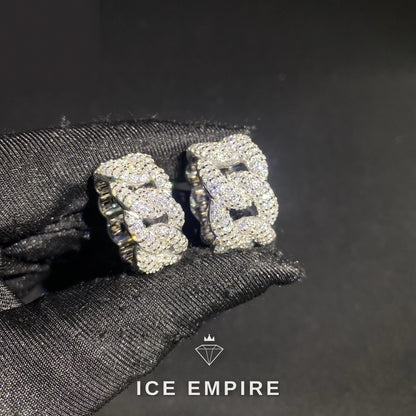 Iced Out 925 Silver Moissanite Cuban Chain