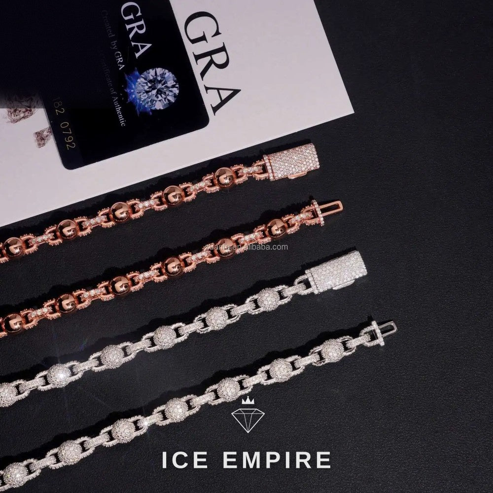 Iced Out 925 Silver Moissanite Chain