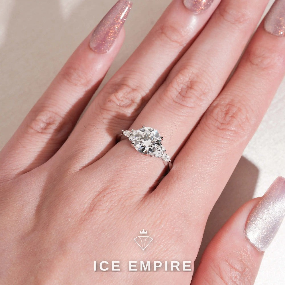 Iced Out 18K Gold Moissanite Wedding Band