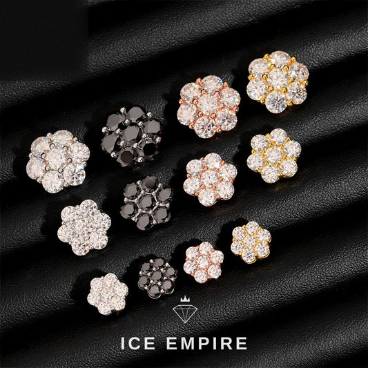 Iced Out Cluster 925 Silver Moissanite Earrings