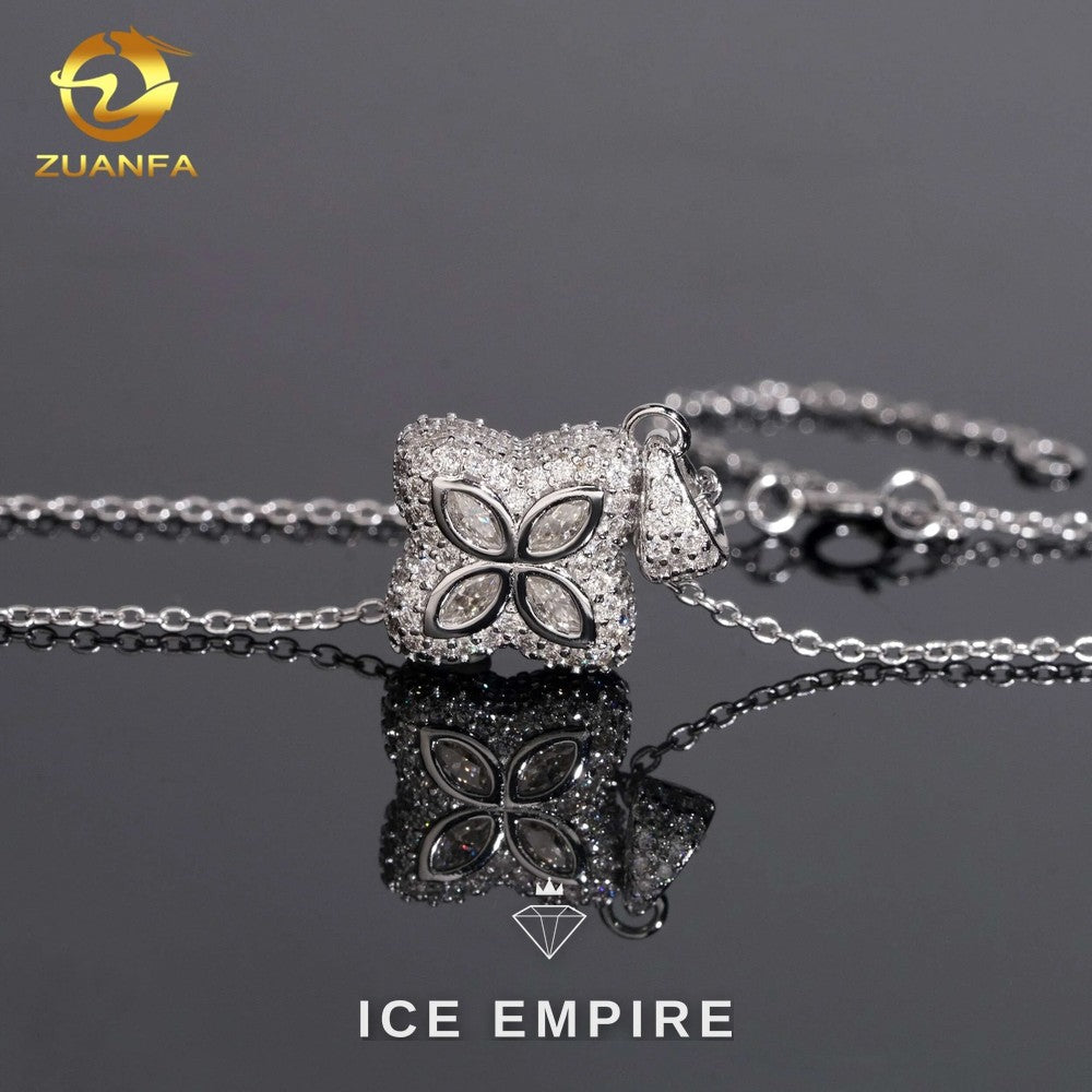 Iced Out 925 Silver Pendant