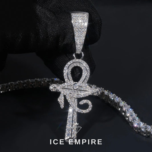 Iced Out Cross 925 Silver Pendant