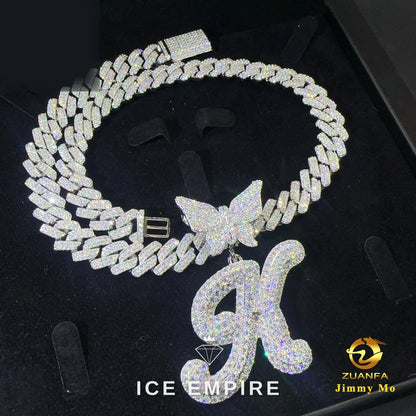 Iced Out 925 Silver Moissanite Pendant