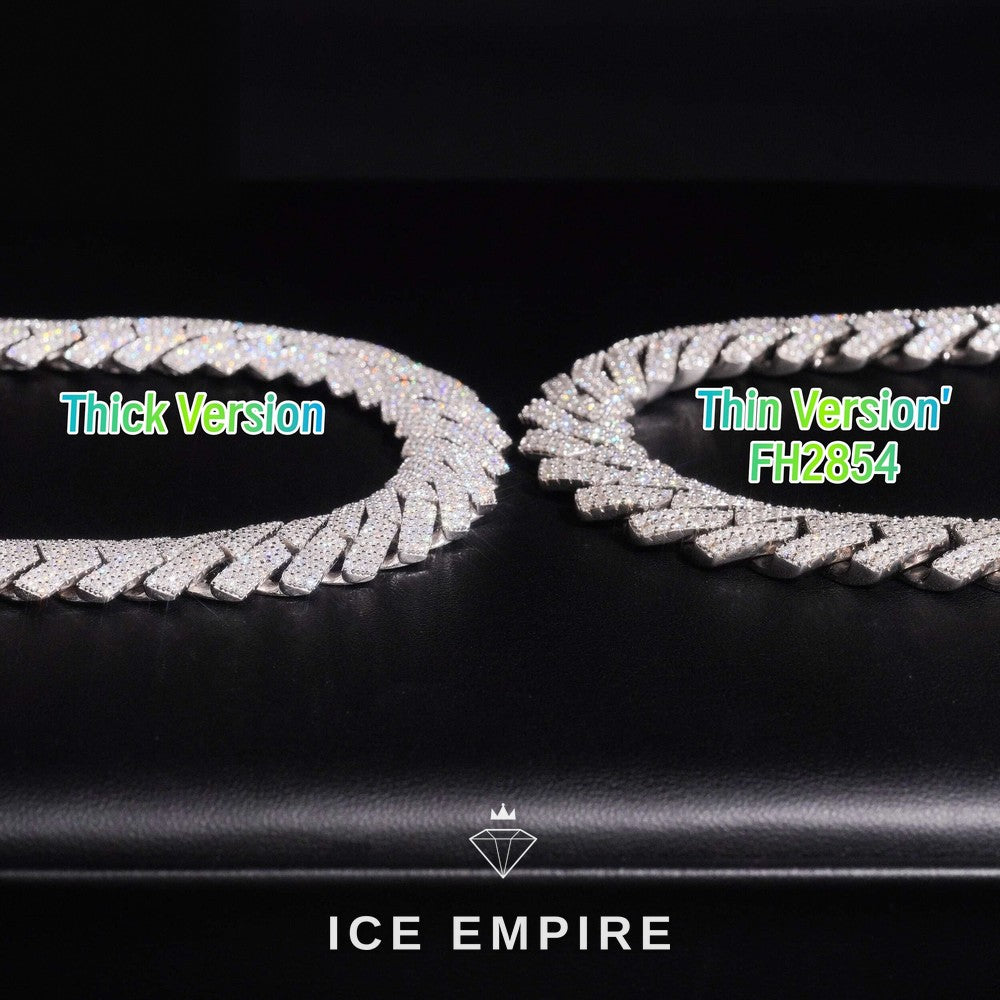 Iced Out Rose Gold Plated Moissanite Cuban Chain