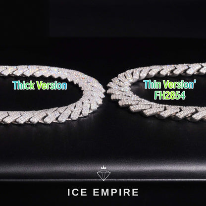 Iced Out Rose Gold Plated Moissanite Cuban Chain