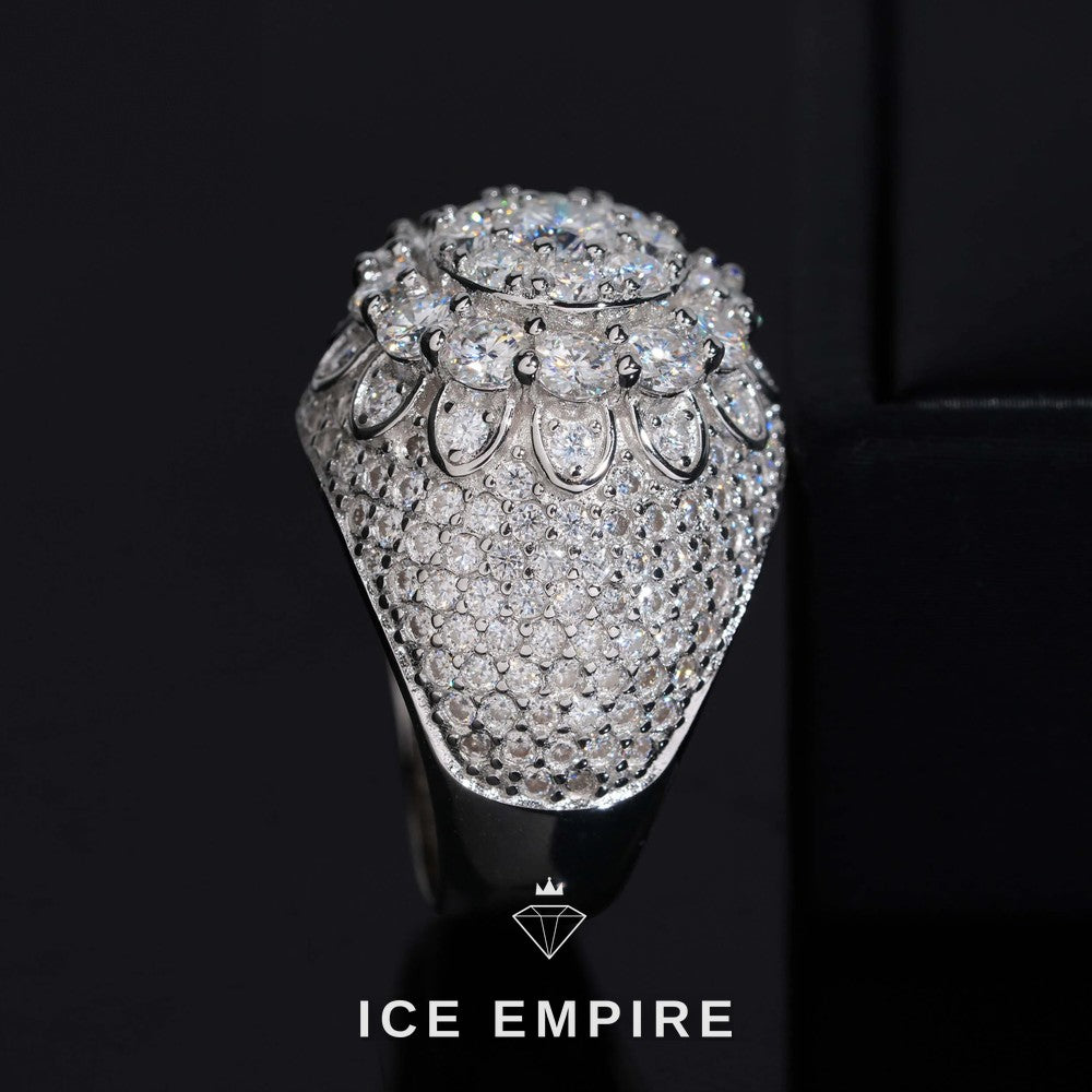 Iced Out 925 Silver Moissanite Ring