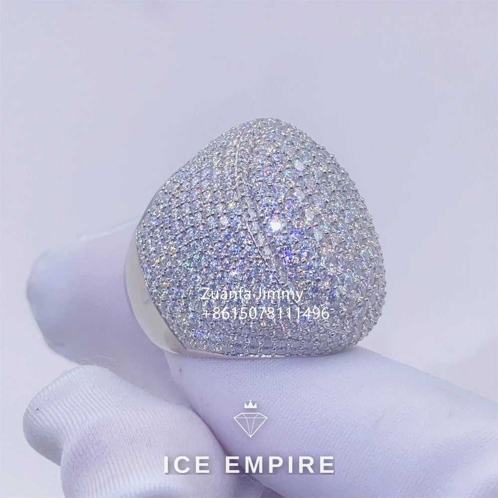 Iced Out Gold Plated Moissanite Ring