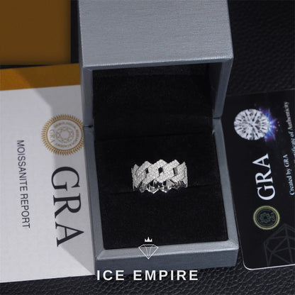 Iced Out 925 Silver Moissanite Cuban Chain