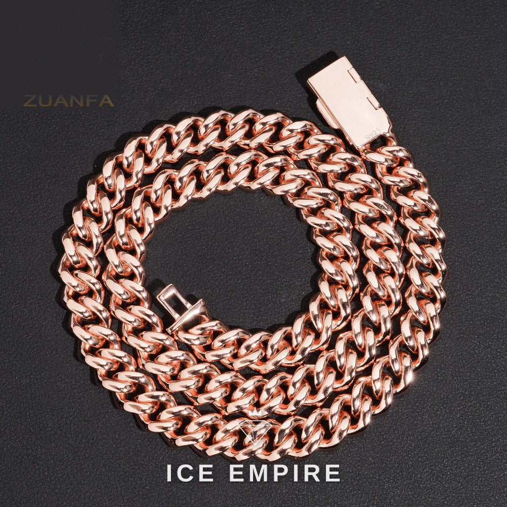 Iced Out Gold Plated Moissanite Cuban Chain