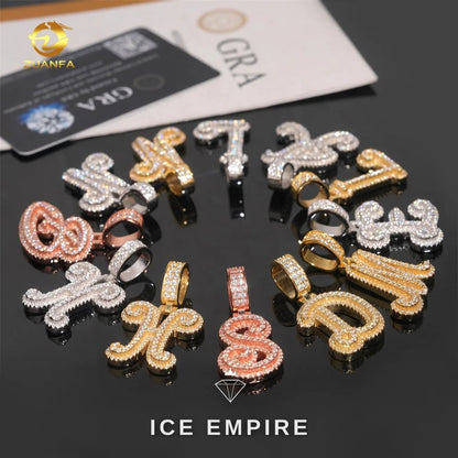 Iced Out Rose Gold Plated Moissanite Pendant