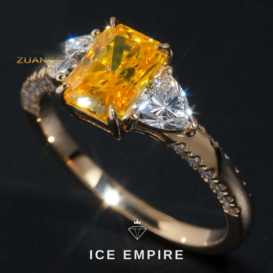 Iced Out Rose Gold Plated Moissanite Wedding Band