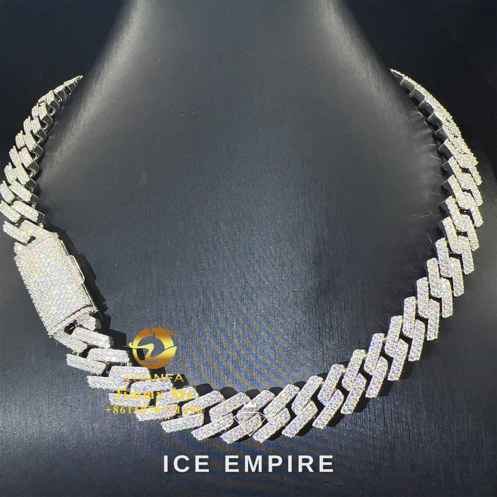 Iced Out Rose Gold Plated Moissanite Cuban Chain