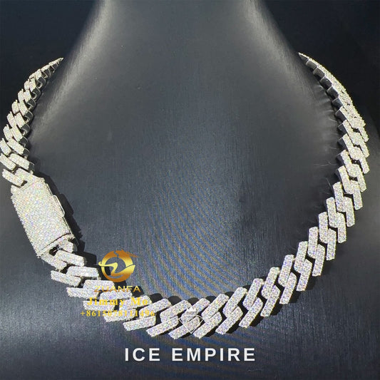 Iced Out Rose Gold Plated Moissanite Cuban Chain