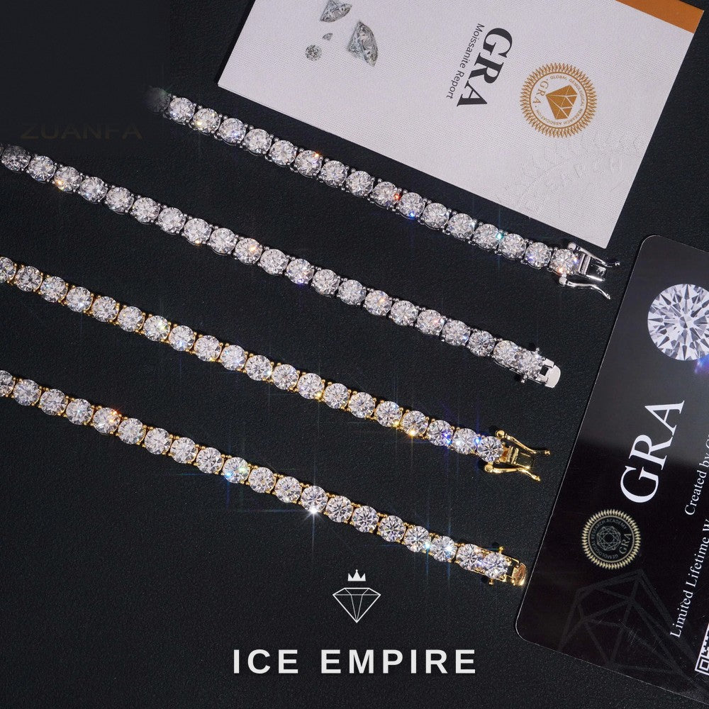 Iced Out Rose Gold Plated Moissanite Cuban Chain