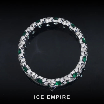 Iced Out 925 Silver Moissanite Engagement Ring