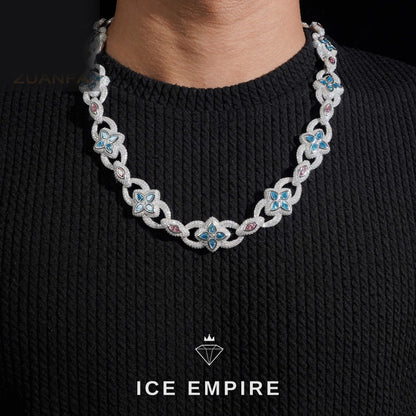 Iced Out Rose Gold Plated Moissanite Cuban Chain