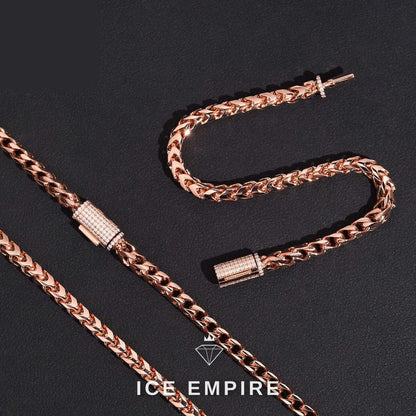 Iced Out Gold Plated Moissanite Cuban Chain